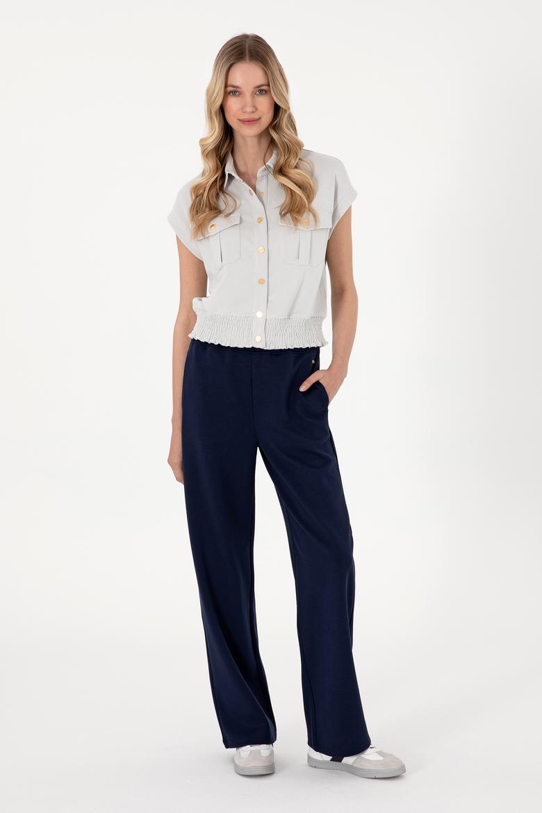 Kadın Lacivert Modal Karışımlı Eşofman Altı