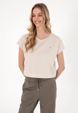 Kadın Taş Bisiklet Yaka Tişört - 50305720001