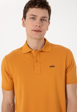Erkek Regular Fit Polo Yaka Hardal Basic Tişört - 50306007296