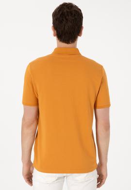 Erkek Regular Fit Polo Yaka Hardal Basic Tişört - 50306007296