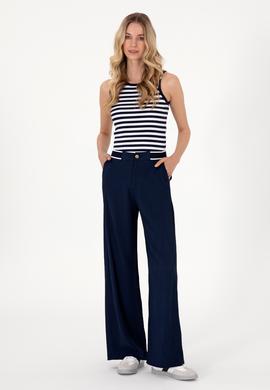 Kadın Lacivert Loose Fit Kanvas Pantolon - 50300665030