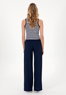 Kadın Lacivert Loose Fit Kanvas Pantolon - 50300665030