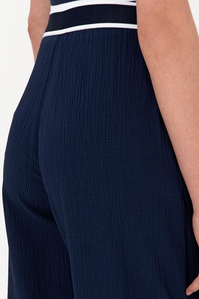 Kadın Lacivert Loose Fit Kanvas Pantolon - 50300665030