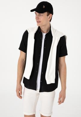 Erkek Siyah Kısa Kollu Gömlek - 50306324078
