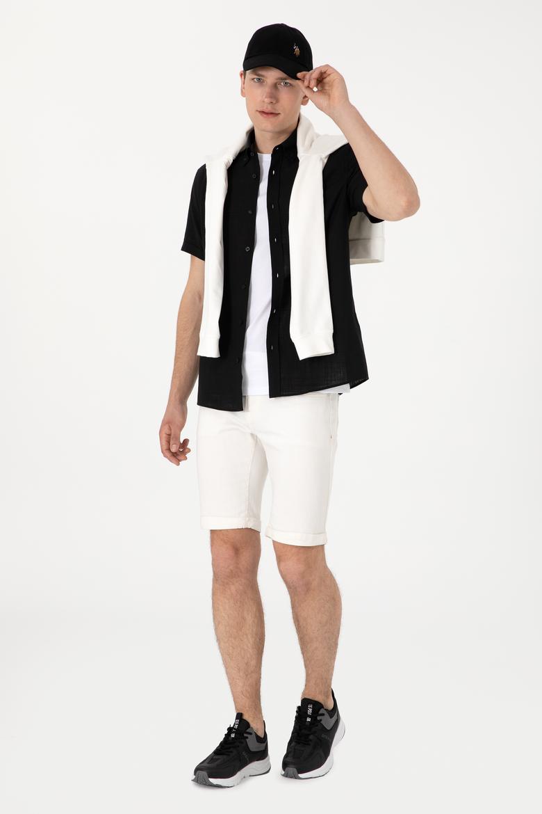 Erkek Siyah Kısa Kollu Gömlek - 50306324078