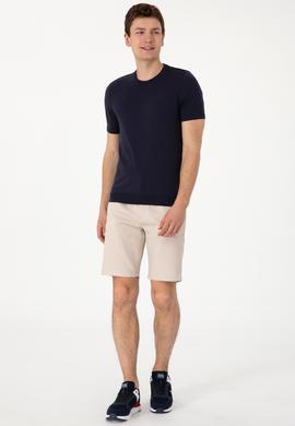 Erkek Slim Fit Bisiklet Yaka Lacivert Kazak - 50299363006