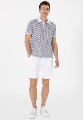 Erkek Regular Fit Polo Yaka Lacivert Desenli Tişört - 50311944027