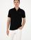 Erkek Regular Fit Fermuarlı Siyah Dokulu Tişört