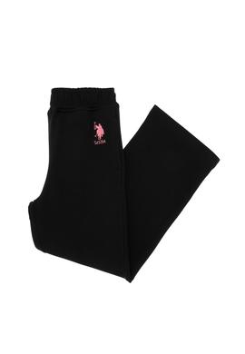 Kız Çocuk Siyah Loose Fit İki İplik Eşofman Altı - 50306296092