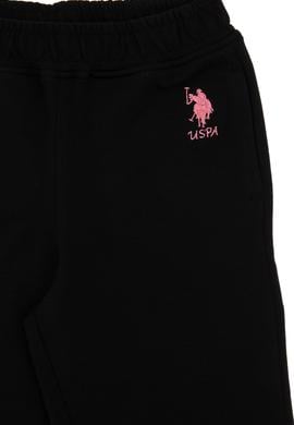 Kız Çocuk Siyah Loose Fit İki İplik Eşofman Altı - 50306296092