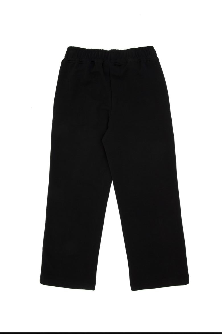 Kız Çocuk Siyah Loose Fit İki İplik Eşofman Altı - 50306296092