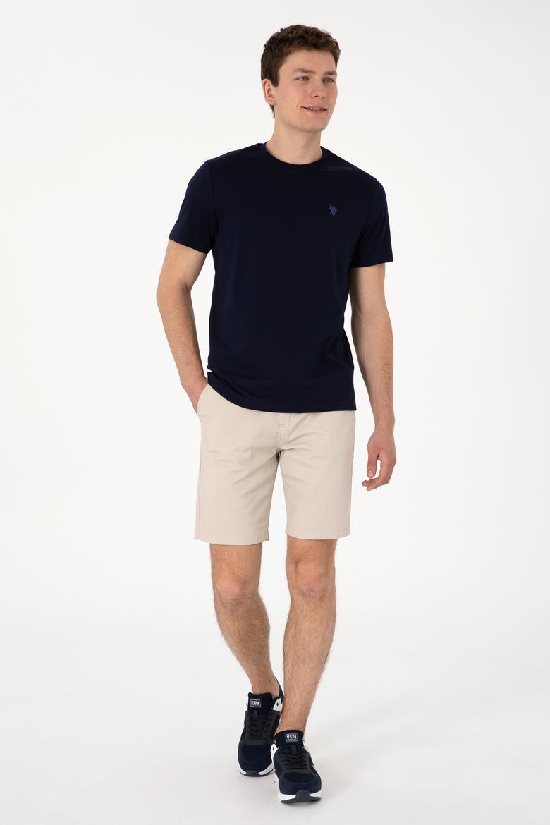 Erkek Regular Fit Bisiklet Yaka Lacivert Tişört - 50306913016