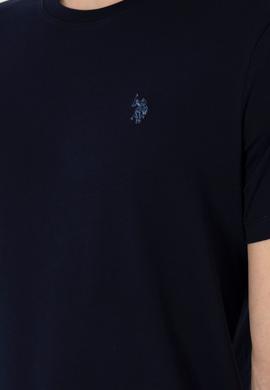 Erkek Regular Fit Bisiklet Yaka Lacivert Tişört - 50306913016