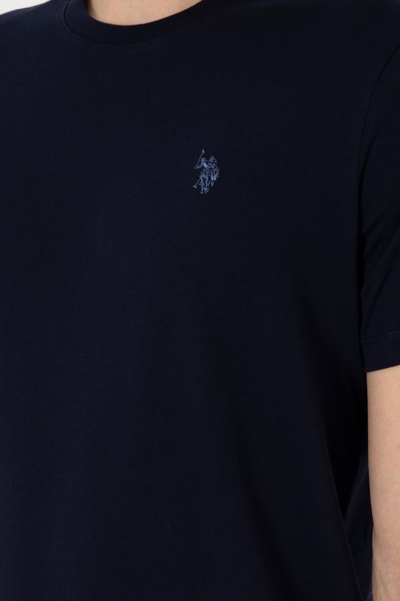 Erkek Regular Fit Bisiklet Yaka Lacivert Tişört - 50306913016