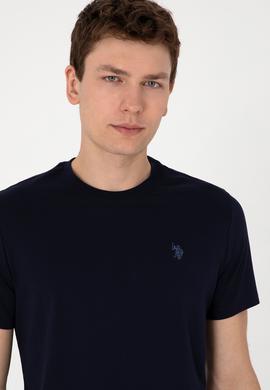 Erkek Regular Fit Bisiklet Yaka Lacivert Tişört - 50306913016