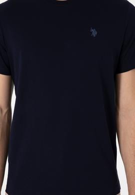 Erkek Regular Fit Bisiklet Yaka Lacivert Tişört - 50306913016