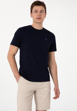 Erkek Regular Fit Bisiklet Yaka Lacivert Tişört - 50306913016