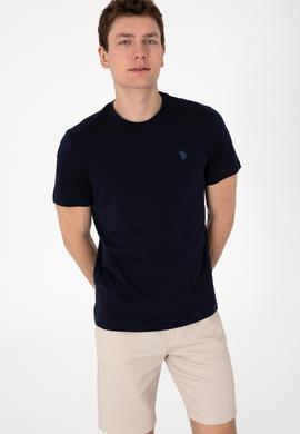 Erkek Regular Fit Bisiklet Yaka Lacivert Tişört - 50306913016