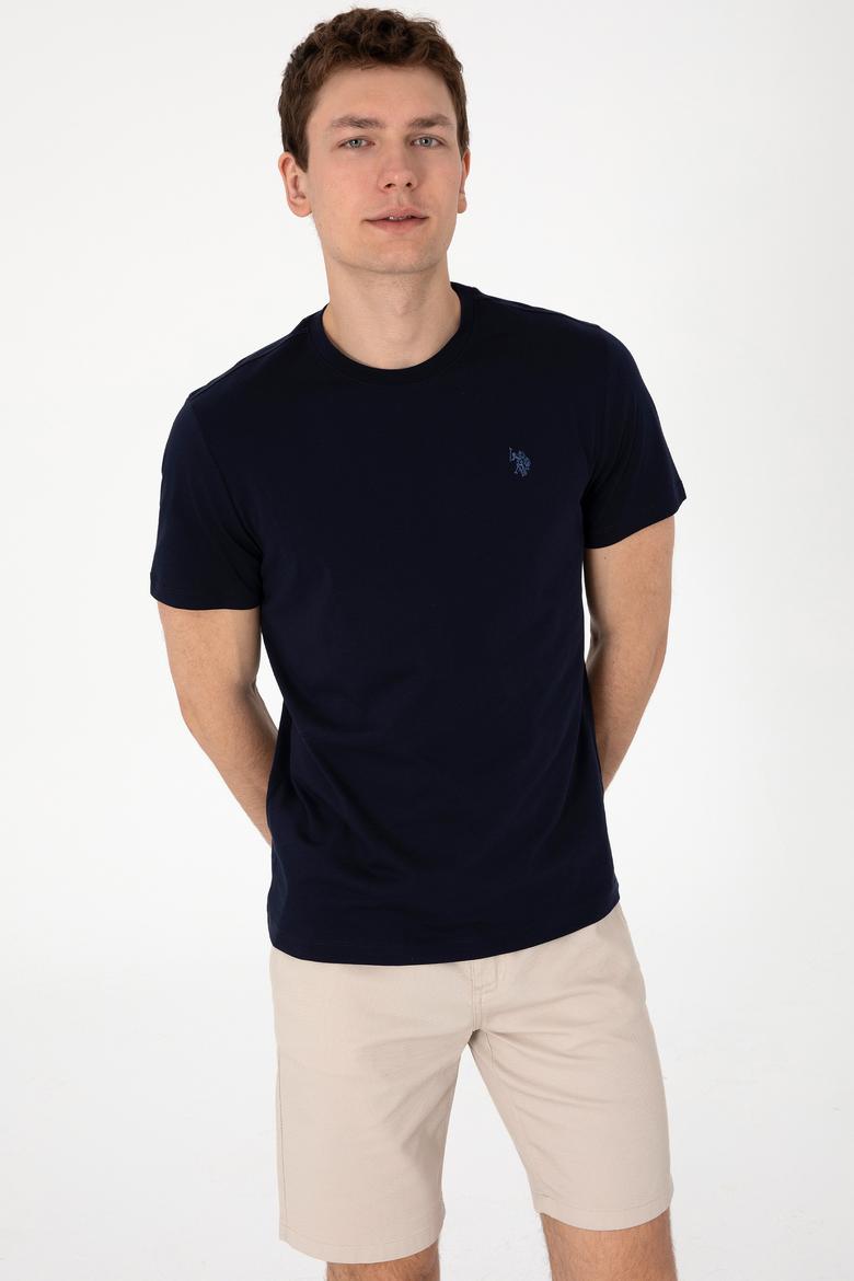 Erkek Regular Fit Bisiklet Yaka Lacivert Tişört - 50306913016