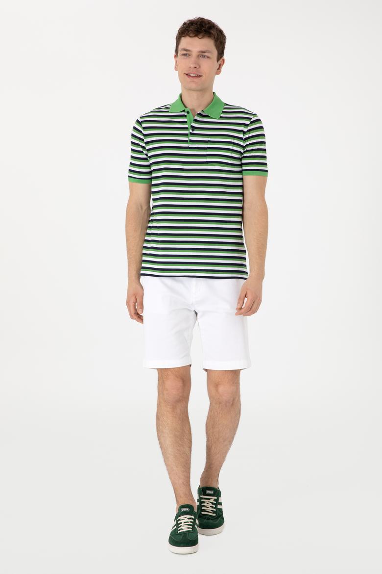 Erkek Regular Fit Polo Yaka Yeşil Tişört - 50306794021