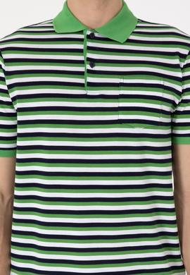 Erkek Regular Fit Polo Yaka Yeşil Tişört - 50306794021