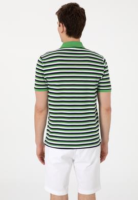 Erkek Regular Fit Polo Yaka Yeşil Tişört - 50306794021