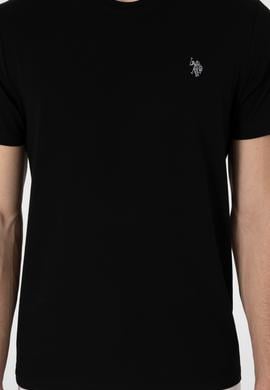 Erkek Regular Fit Bisiklet Yaka Siyah Tişört - 50306913036