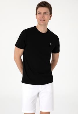 Erkek Regular Fit Bisiklet Yaka Siyah Tişört - 50306913036