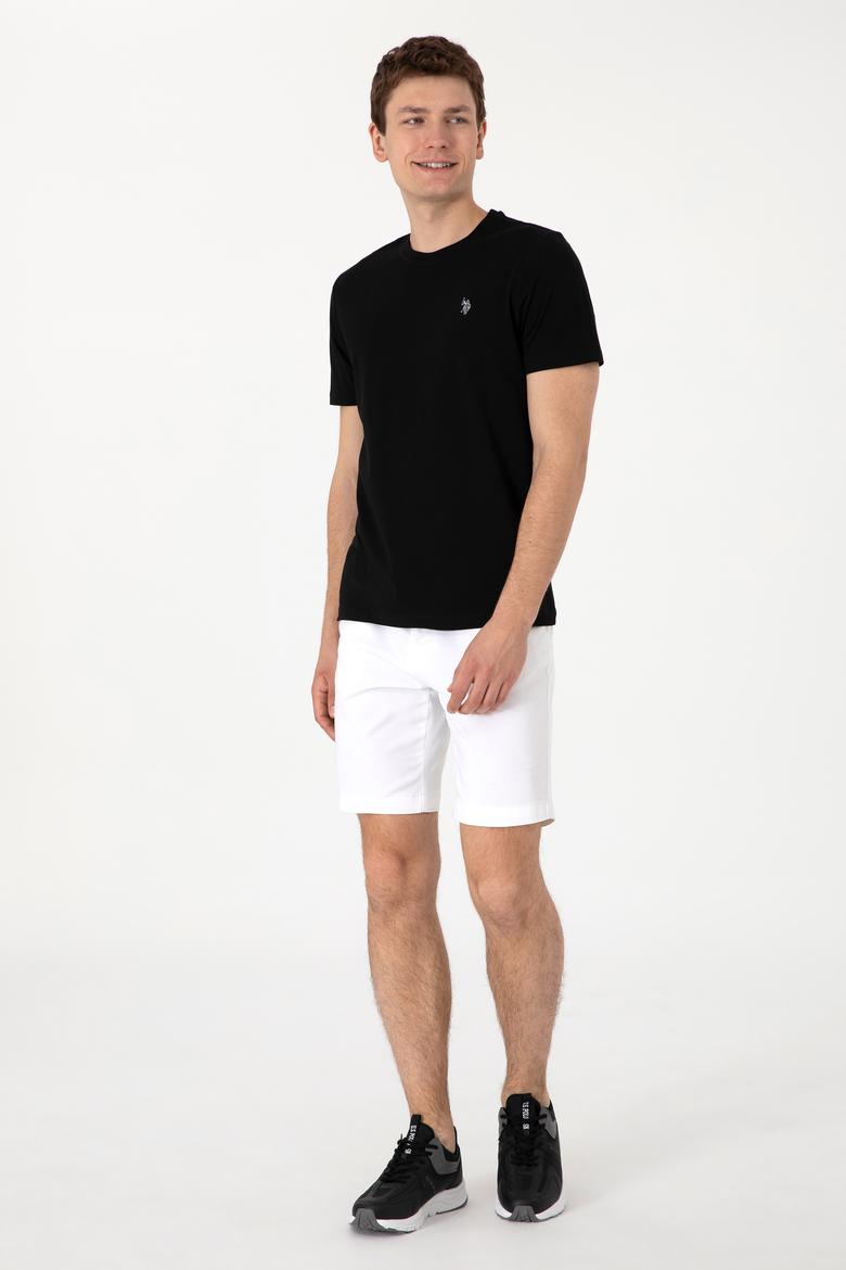 Erkek Regular Fit Bisiklet Yaka Siyah Tişört - 50306913036