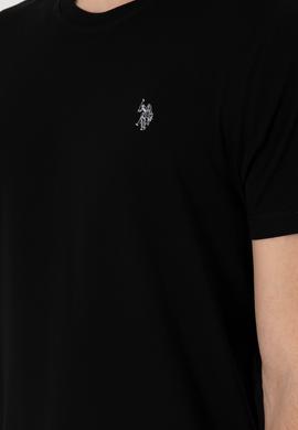 Erkek Regular Fit Bisiklet Yaka Siyah Tişört - 50306913036