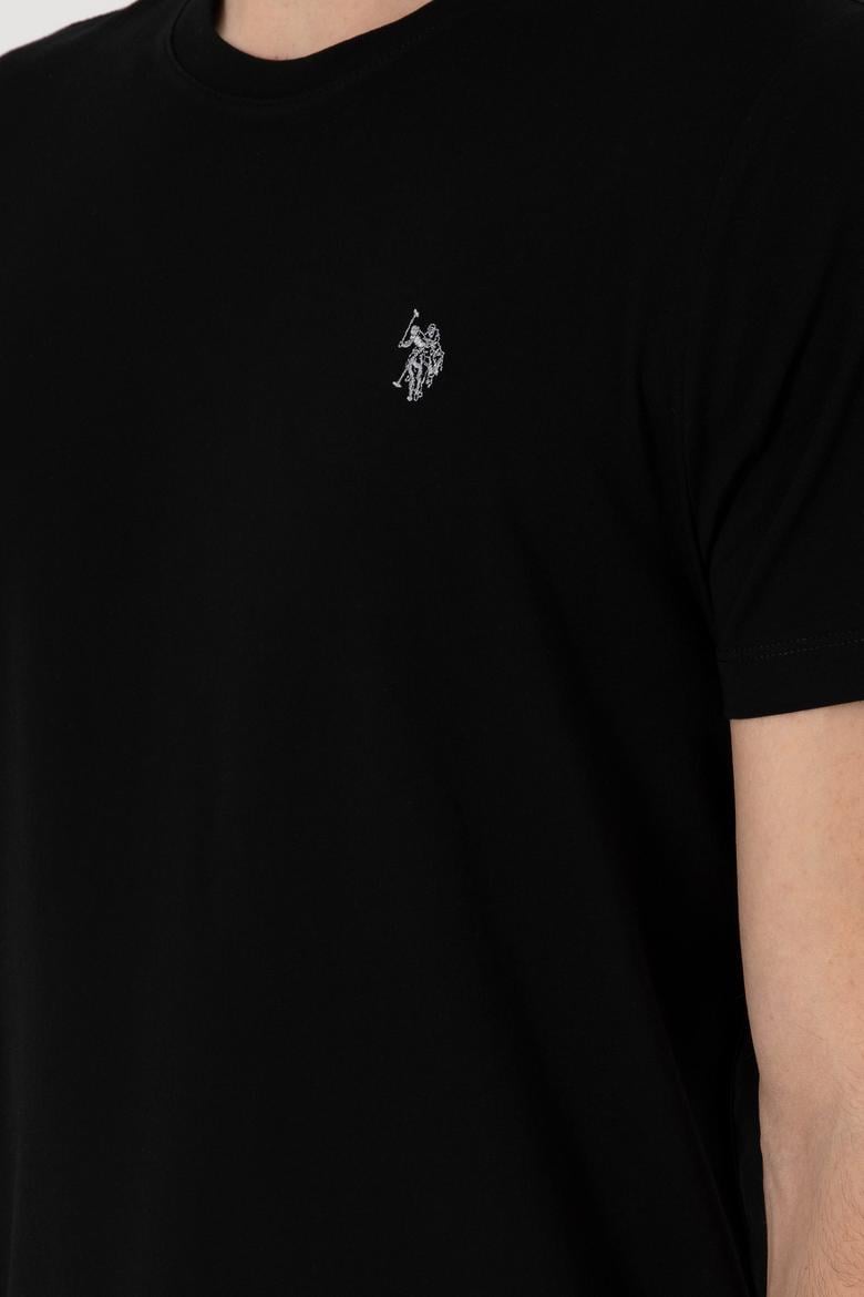 Erkek Regular Fit Bisiklet Yaka Siyah Tişört - 50306913036