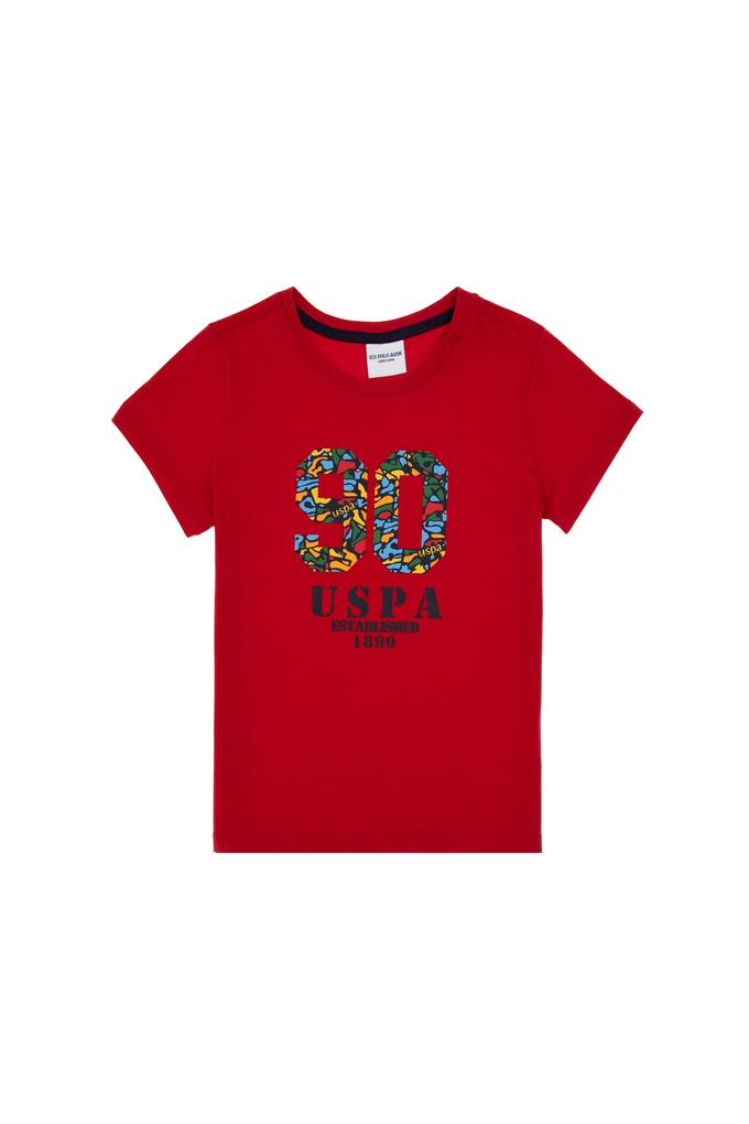 Erkek Çocuk Kırmızı Bisiklet Yaka Tişört