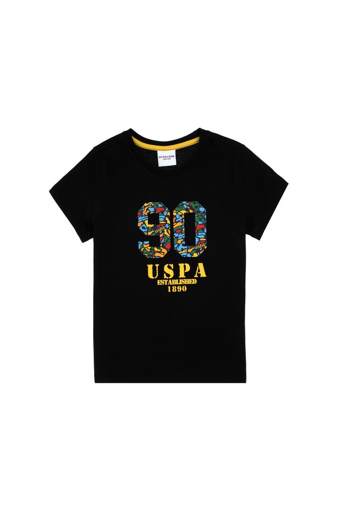 Erkek Çocuk Siyah Bisiklet Yaka Tişört