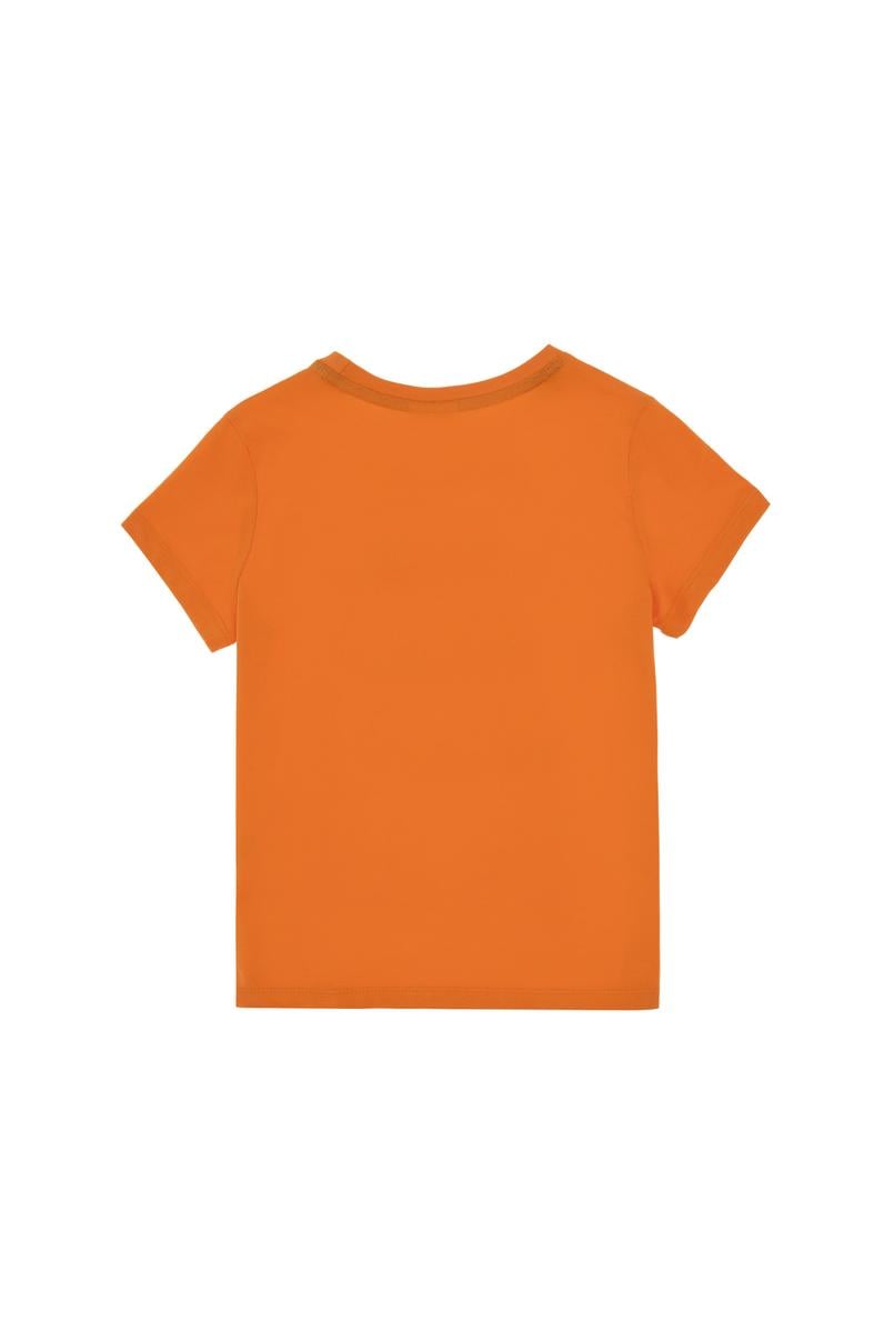 Erkek Çocuk Turuncu Bisiklet Yaka Tişört