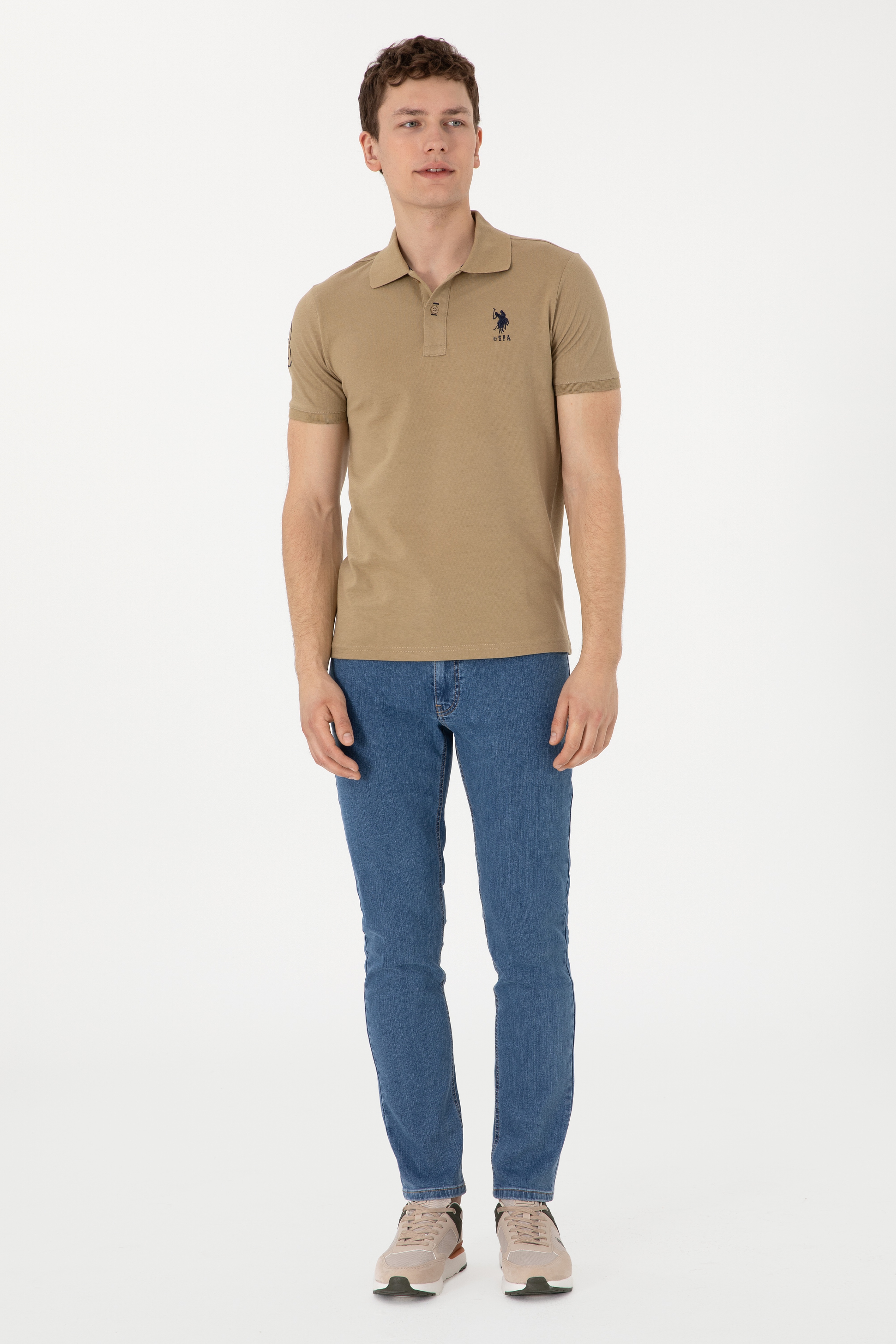 Erkek Mavi Straight Fit Jean Pantolon - Image 3