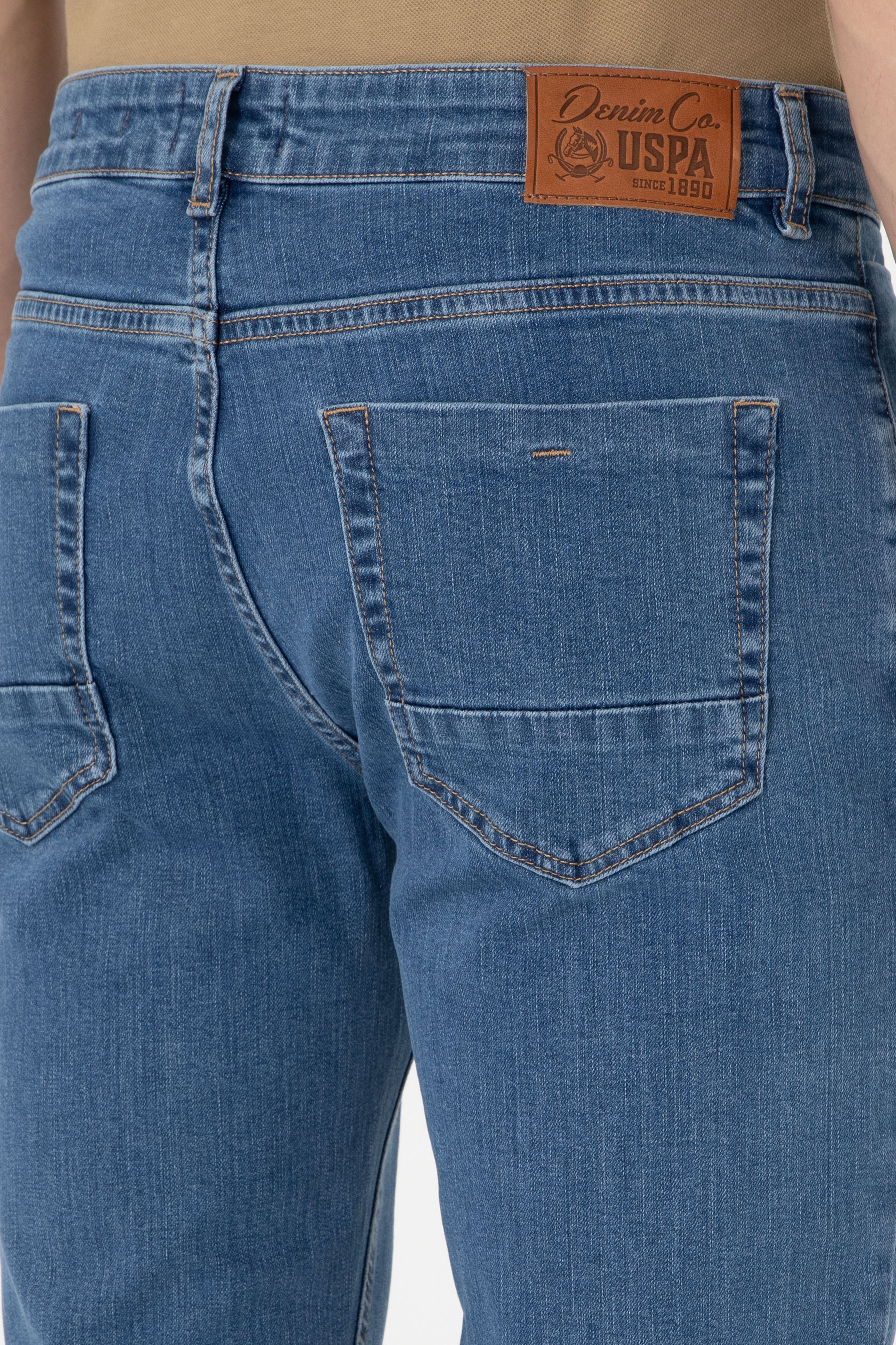Erkek Mavi Straight Fit Jean Pantolon