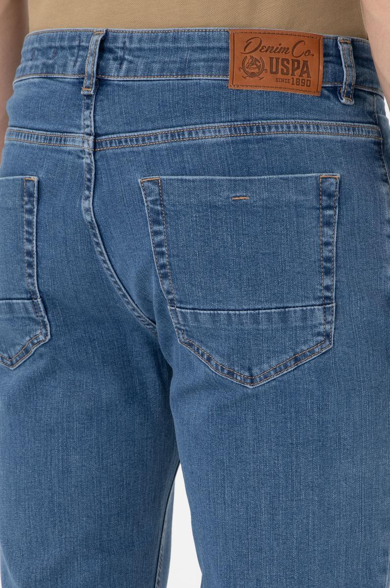 Erkek Mavi Straight Fit Jean Pantolon