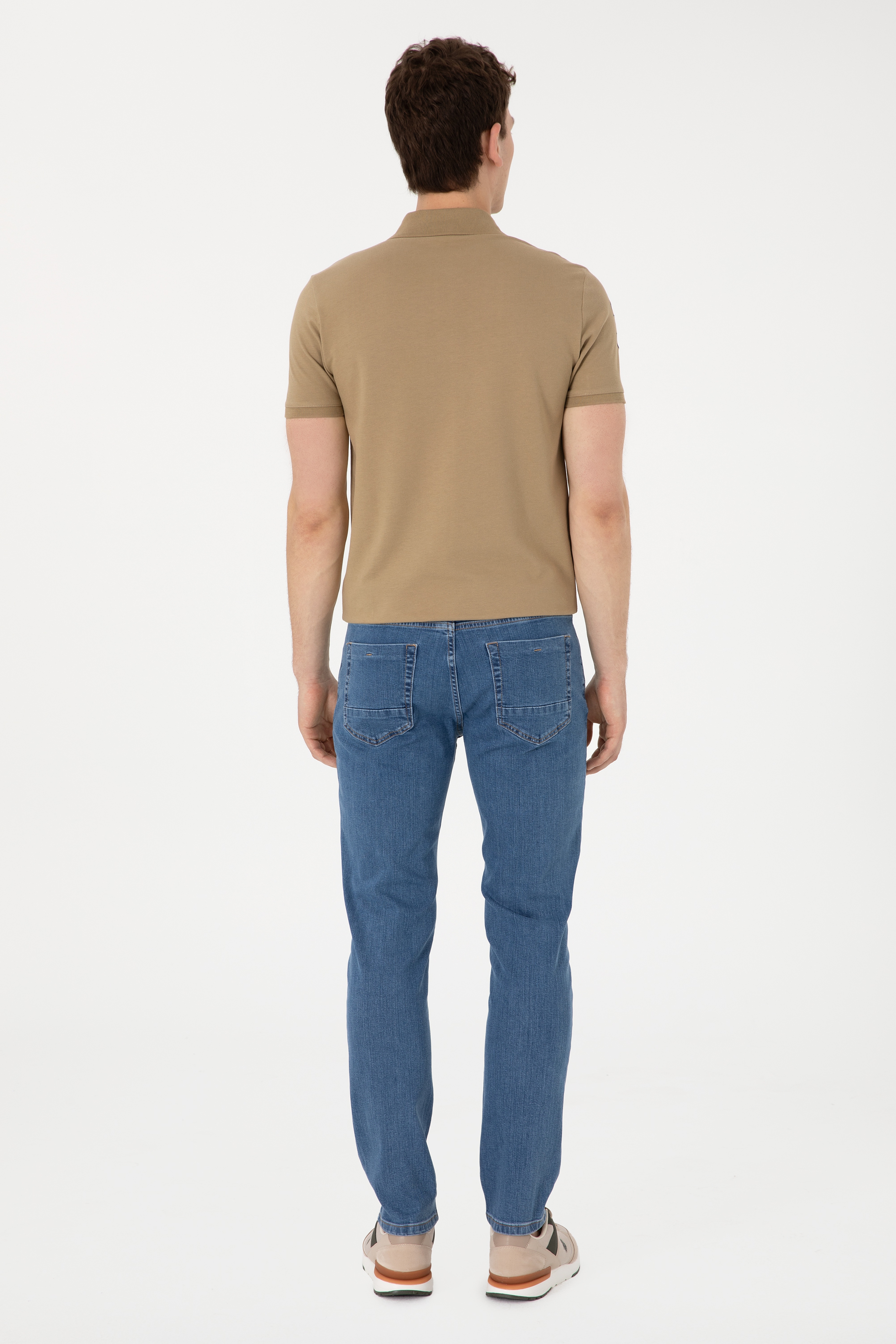 Erkek Mavi Straight Fit Jean Pantolon