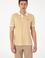 Erkek Regular Fit Polo Yaka Krem Desenli Tişört