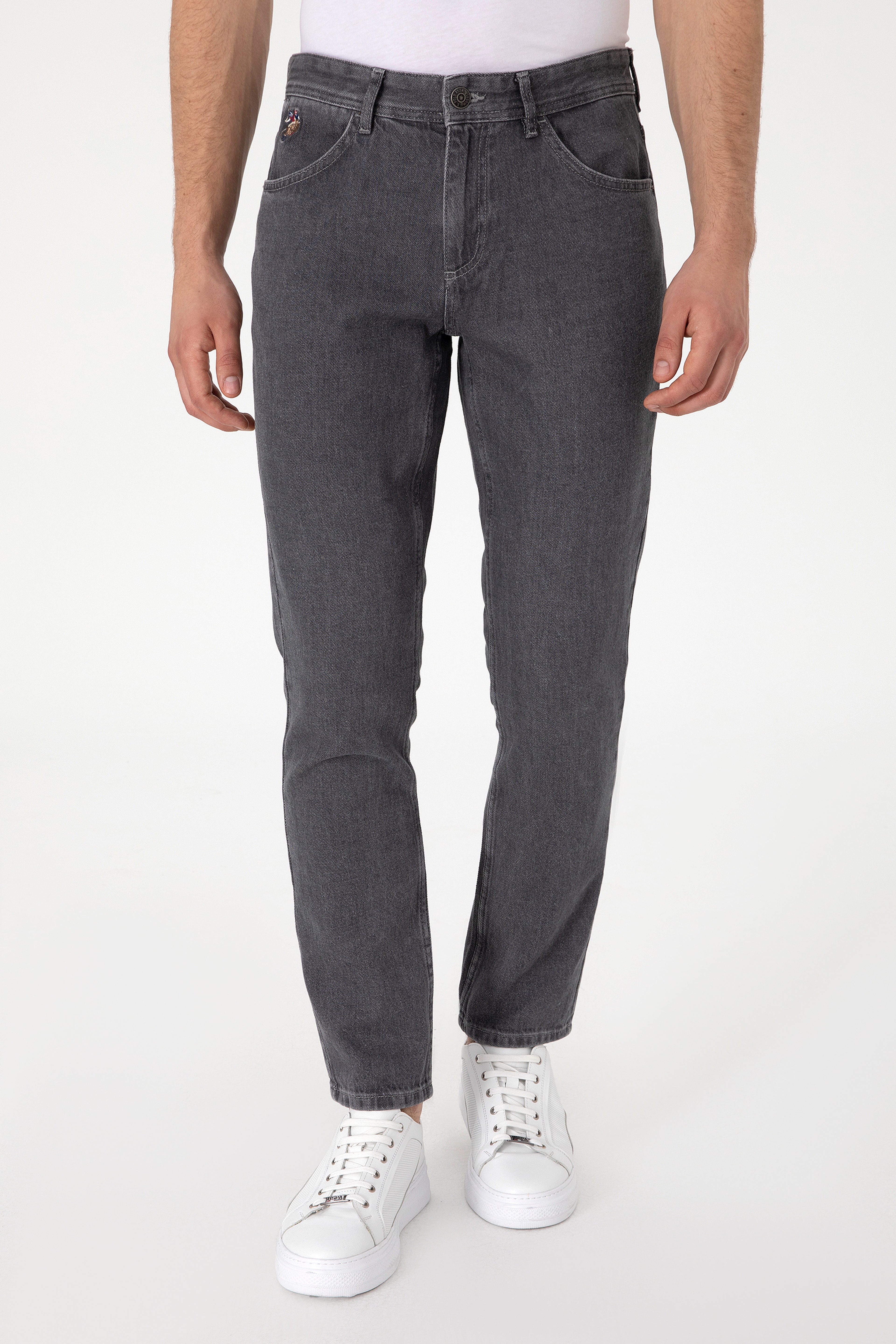 Erkek Gri Jean Pantolon - Image 2