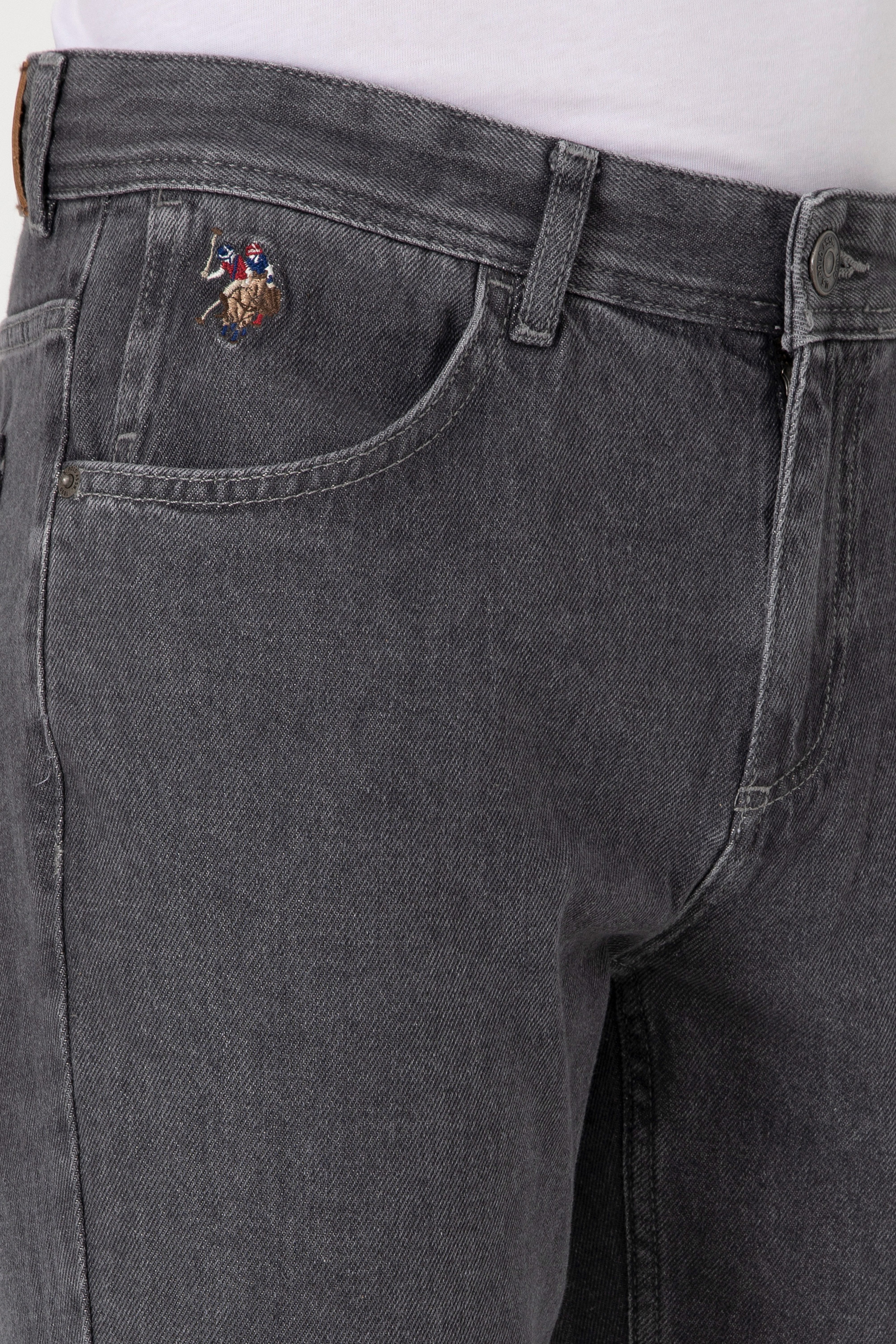 Erkek Gri Jean Pantolon - Image 5