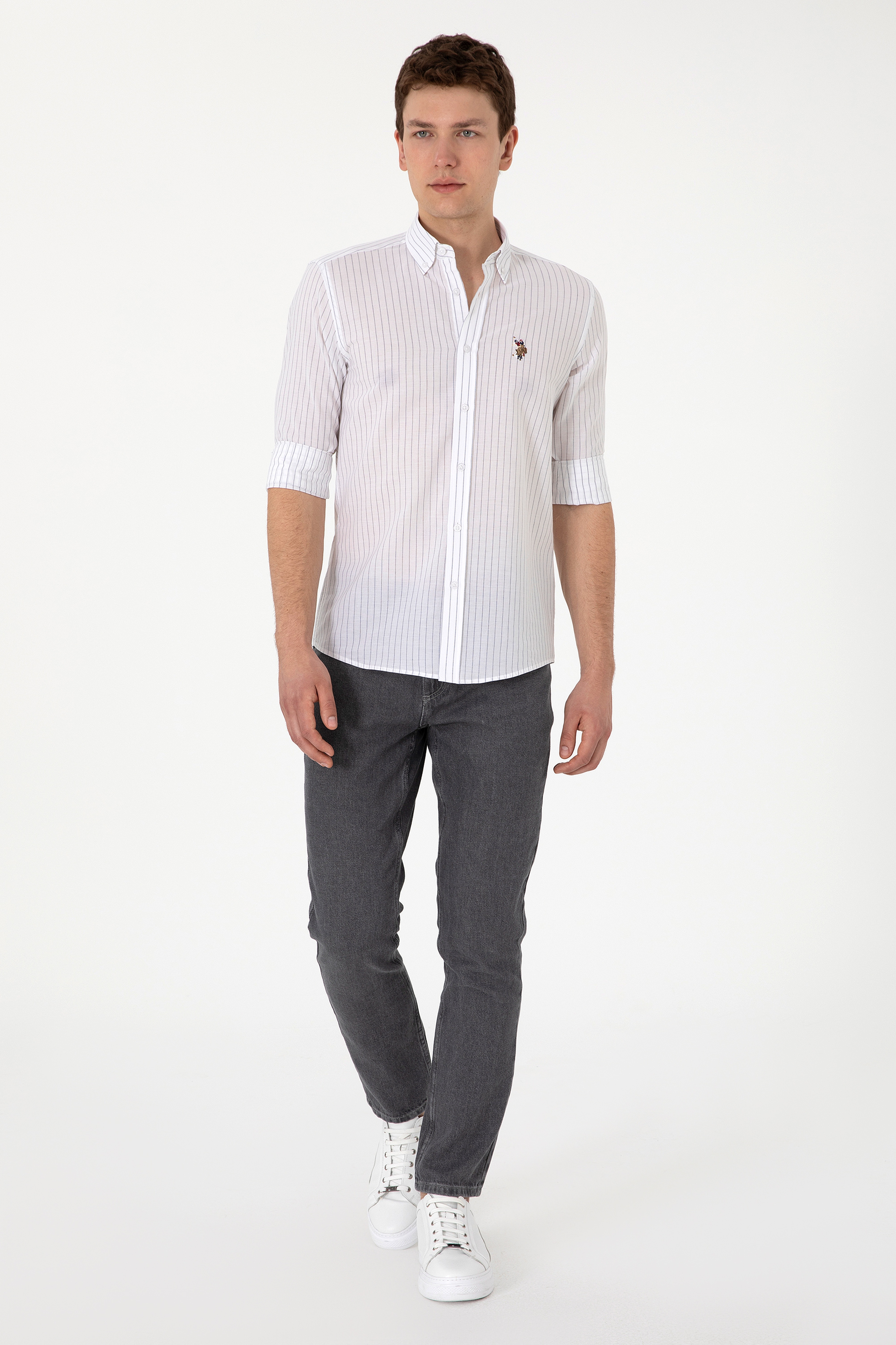 Erkek Gri Jean Pantolon - Image 1