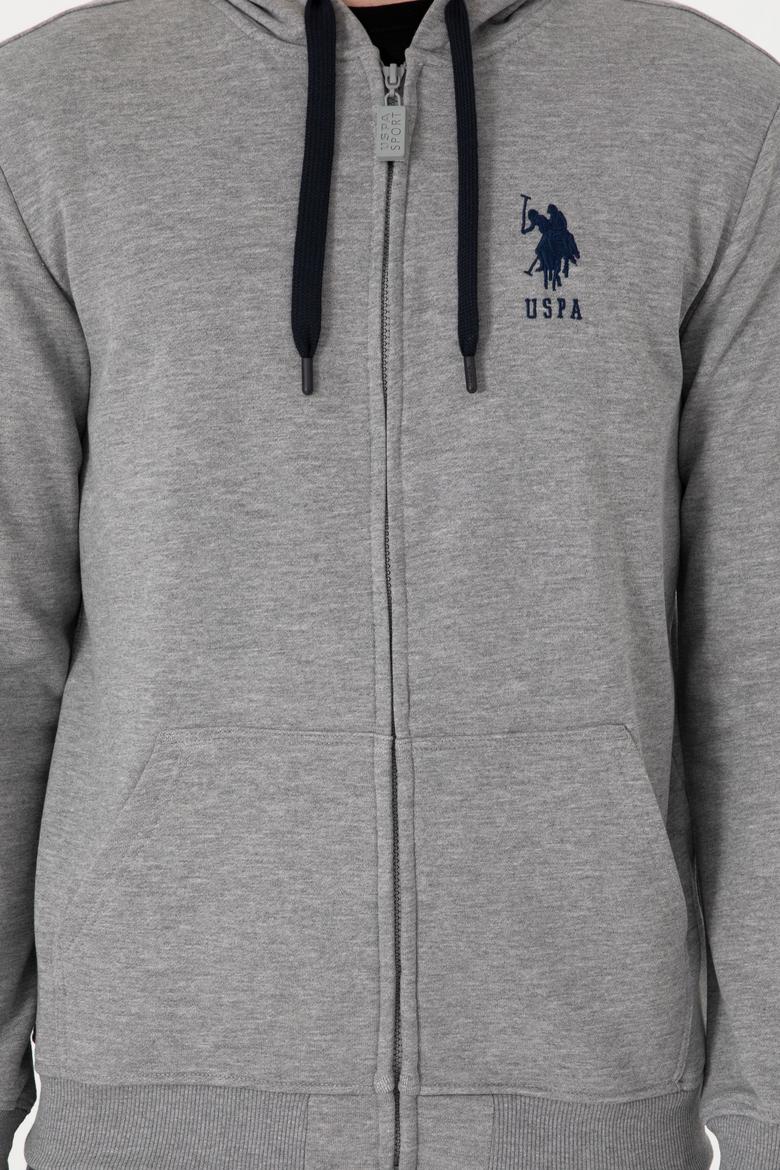 Erkek Gri Melanj Örme Hırka - 50289028051