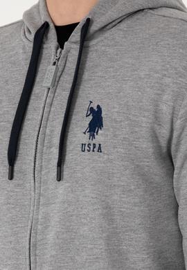 Erkek Gri Melanj Örme Hırka - 50289028051