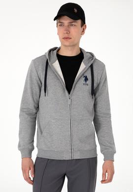 Erkek Gri Melanj Örme Hırka - 50289028051