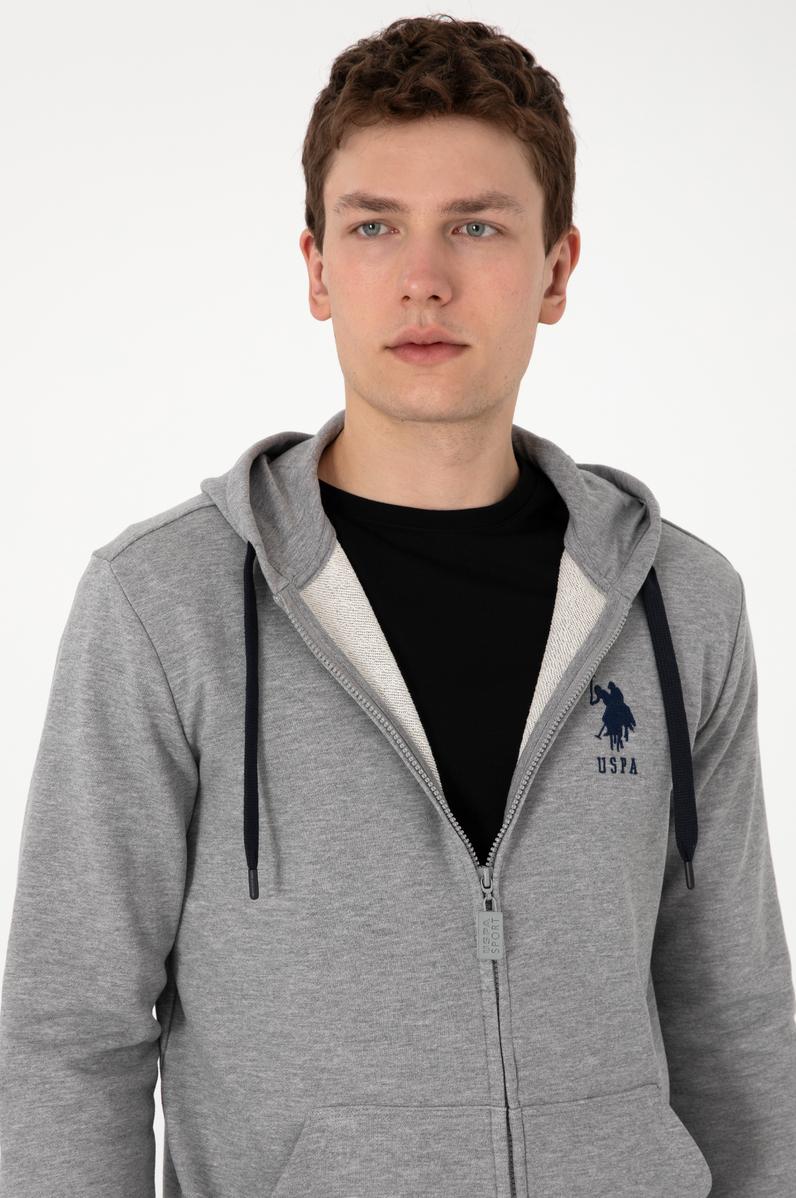 Erkek Gri Melanj Örme Hırka