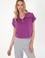 Kadın Menekşe Modal Karışımlı Polo Yaka Tişört