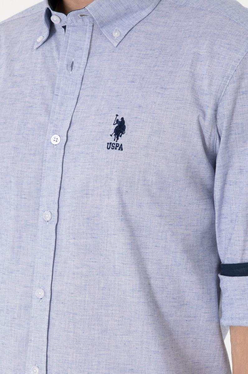 Erkek Mavi Uzun Kollu Gömlek