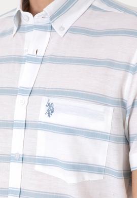 Erkek Mavi Kısa Kollu Gömlek - 50300189028