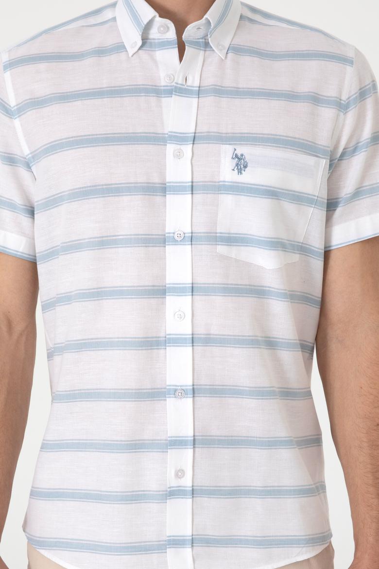 Erkek Mavi Kısa Kollu Gömlek - 50300189028